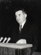 Nicolae Ceauşescu vorbind la mitingul de prietenie româno - iugoslav
