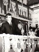 Aspect din timpul vizitei conducătorilor de partid şi de stat în regiunea Mureş Autonomă Maghiară (Odorhei)