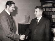 Primirea la Nicolae Ceauşescu a preşedintelui Partidului Comunist din Belgia, Mark Drumauk.   (3 ianuarie 1972).