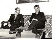 Primirea la Nicolae Ceauşescu a ministrului economiei Iranului, Dr. Hushang Ansary.    (11 octombrie 1972).