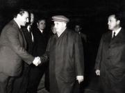 Vizita de lucru a lui Nicolae Ceauşescu în jud. Sibiu. Sosirea la Sibiu.       (15 noiembrie 1972).