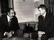 Primirea la Nicolae Ceauşescu, în timpul viztei oficiale de prietenie din Liban, a lui Assem Kambou, secretar general al partidului Baas.         (14-16.II.1974).