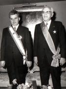Aspecte din timpul vizitei oficiale de prietenie a preşedintelui Consiliului de Stat al R.S.R., Nicolae Ceauşescu, în Liban – acordarea unor înalte distincţii).(14-16.II.1974).