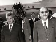 Aspecte din timpul vizitei oficiale de prietenie a preşedintelui Consiliului de Stat al R.S.R., Nicolae Ceauşescu, în Irak.        (20-21.II.1974).
