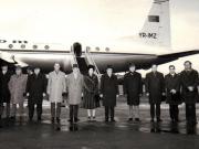 Întoarcerea în patrie a preşedintelui Consiliului de Stat al R.S.R., în urma vizitei oficiale de prietenie întreprinse în Irak.      (21.II.1974).