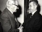 Vizita preşedintelui Consiliului de Stat al R.S.R., în Republica Argentina. Primirea lui Rudolfo Ghioli, secretarul Partidului Comunist din Argentina. (7 martie 1974).
