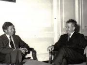 Primirea la C.C. al P.C.R. a lui Kurt Bidenhoff, secretar general al Uniunii Creştin-Democrate din Republica Federală Germania.(26 iunie 1974).