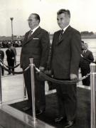 Aspecte din timpul vizitei oficiale de prietenie a preşedintelui R.P.F. Iugoslavia, Tito şi a soţiei sale, Iovanca Broz, în R.S.România.      (8-10 iulie 1974).