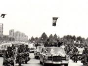 Aspecte din timpul vizitei oficiale de prietenie a preşedintelui R.P.F. Iugoslavia, Tito şi a soţiei sale, Iovanca Broz, în R.S.România.      (8-10 iulie 1974).