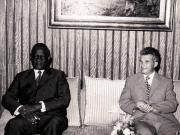 Aspecte din timpul vizitei oficiale de prietenie în România a preşedintelui Republicii Siera Leone, dr. Siaka Probin Stevens.        (19-24 iulie 1974).
