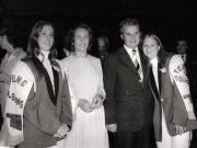 Aspecte de la primirea de către Nicolae Ceauşescu împreună cu Elena Ceauşescu a grupului de elevi şi studenţi americani care ne-au vizitat ţara în cadrul programului „Ambasadorii prieteniei”.     (27 iulie 1974).