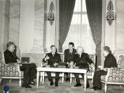 Prezentarea scrisorilor de acreditare de către ambasadorul extraordinar şi plenipotenţiar al Argentinei la Bucureşti, Rogelio Rafael Tristany. 8 mai 1967
