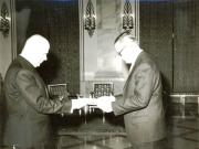 Prezentarea scrisorilor de acreditare de către ambasadorul extraordinar şi plenipotenţiar al Argentinei la Bucureşti, Rogelio Rafael Tristany.(8 mai 1967)