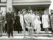 Aspecte de la plecarea ministrului de externe al României, Corneliu Mănescu, într-o vizită oficială în Pakistan, Singapore şi Japonia. (20 mai 1967)