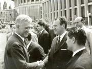 Aspecte de la plecarea ministrului de externe al României, Corneliu Mănescu, într-o vizită oficială în Pakistan, Singapore şi Japonia. (20 mai 1967)