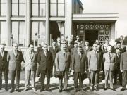 Delegaţia de partid şi de stat la aeroportul Băneasa, înaintea plecării într-o vizită oficială în Ungaria, (24-26 mai 1967)