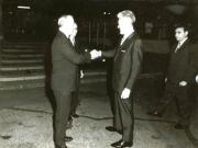 Corneliu Mănescu, ministrul de externe al României, la înapoierea de la sesiunea extraordinară a Adunării Generale a O.N.U. (5 iulie 1967)