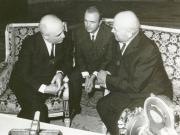 Chivu Stoica, preşedintele Consiliului de Stat, l-a primit pe Amintore Fanfani, ministrul de externe al Italiei. (9 august 1967)