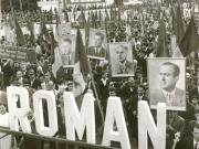 Demonstraţia oamenilor muncii din Braşov cu prilejul aniversării zilei de 23 august 1944. (23 august 1967)