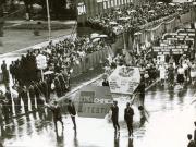 Demonstraţia oamenilor muncii din Piteşti, cu prilejul aniversării zilei de 23 august 1944. (23 august 1967)