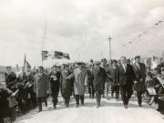 Nicolae Ceauşescu, Emil Bodnăraş şi alţi conducători de partid şi de stat, cu prilejul vizitei de lucru în Tulcea. (13 aprilie 1968)