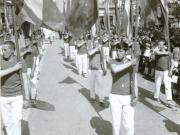 Aspecte din timpul demonstraţiei oamenilor muncii din Piteşti, cu prilejul zilei de 1 mai. (1 mai 1968)