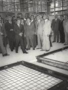 Secvenţă din timpul vizitei de lucru pe platforma industrială Militară, la Fabrica de prefabricate pentru locuinţe. (31.V.1979).