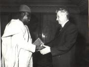 Preşedintele Nicolae Ceauşescu a primit pe ministrul afacerilor externe şi cooperării al Republicii Mali, Alïoune Blondin Beye, care face o vizită oficială de prietenie în ţara noastră. A participat Ştefan Andrei, ministrul afacerilor externe al R.S.România.(14.VI.1979).