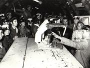 Conducători de partid şi de stat în vizită de lucru în judeţul Gorj. La mina Urdari. (9.VIII.1979).
