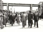 Vizita de lucru a lui Nicolae Ceauşescu şi Elena Ceauşescu în judeţul Dolj. La întreprinderea de utilaj greu din Craiova. (10.VIII.1979).