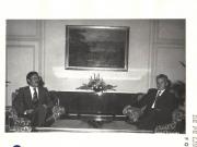 Primirea de către Nicolae Ceauşescu, secretar general al P.C.R., preşedintele R.S.R., a lui Eladio Garcia Castro, membru al Secretariatului colectiv permanent al Partidului Muncitorilor din Spania, care ne vizitează ţara. (30.VIII.1979).