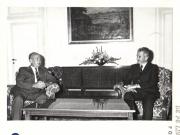 Nicolae Ceauşescu, secretar general al P.C.R., preşedintele R.S.R., a primit pe Sandor Gaspar, membru al Biroului Politic al C.C. al P.M.S.U., secretar general al Consiliului Central al Sindicatelor din Ungaria, care, la invitaţia Consiliului Central al UGSR, face o vizită în ţara noastră în fruntea unei delegaţii a sindicatelor din Ungaria. (31.VIII.1979).