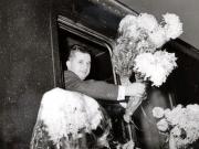 Delegaţia Partidului Comunist Român la cel de al IX-lea Congres al Partidului Comunist Bulgar, la trecerea prin oraşul Giurgiu. (13 XI 1966)