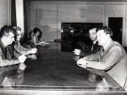 Nicolae Ceauşescu, secretar general al C.C al P.C.R., împreună cu Virgil Trofim, membru al Comitetului Executiv al Prezidiului Permanent, secretar C.C. al P.C.R., au primit pe Mika Tripalo, membru al Biroului Executiv al Prezidiului Uniunii Comuniştilor din Iugoslavia, care, la invitaţia C.C. al P.C.R., a făcut o vizită în ţara noastră.   (3 iuniei 1969).