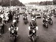 Vizita preşedintelui S.U.A., Richard Nixon în România. Populaţia Capitalei aclamă entuziast pe înaltul oaspete.(2-3 august 1969).