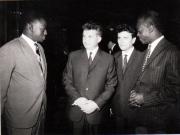 Nicolae Ceauşescu întreţinându-se cu delegaţia Partidului Democrat din Guineea, invitată să participe la lucrările celui de-al X-lea Congres al P.C.R din august 1969.(9  august 1969).