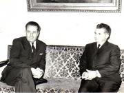 Primirea la Nicolae Ceauşescu, preşedintele Consiliului de Stat al R.S.R,, a redactorului şef adjunct al ziarului parizian „Le Monde”, Andre Fontaine, care se află într-o vizită în ţara noastră. (17  septembrie 1969).