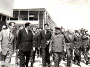 Nicolae Ceauşescu, secretar general al P.C.R, în vizită de lucru la Uzina de sârmă din Buzău.   (26  mai 1970).