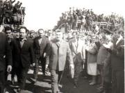 Vizita de lucru a lui Nicolae Ceauşescu în judeţul Vaslui. Sosirea la Bârlad.    (26  mai 1970).