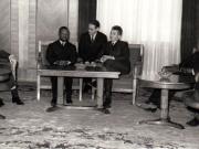 Vizita preşedintelui Republicii Africa Centrală, g-ral Jean Bedel Bokassa.     ( iulie 1970).
