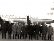 Sosirea în Capitală a delegaţiei guvernamentale şi de partid care a efectuat o vizită oficială în R.D.G.(3 decembrie 1970).