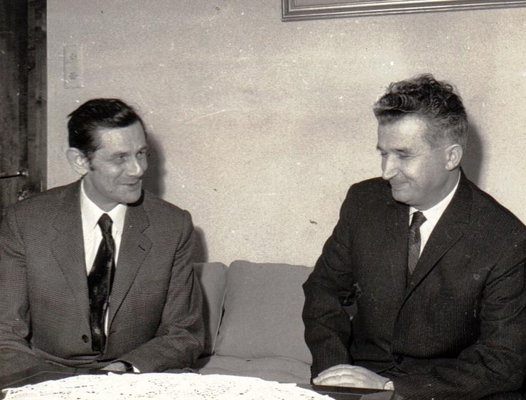 Primirea la Nicolae Ceauşescu a preşedintelui Partidului Comunist din Belgia, Mark Drumauk.   (3 ianuarie 1972).