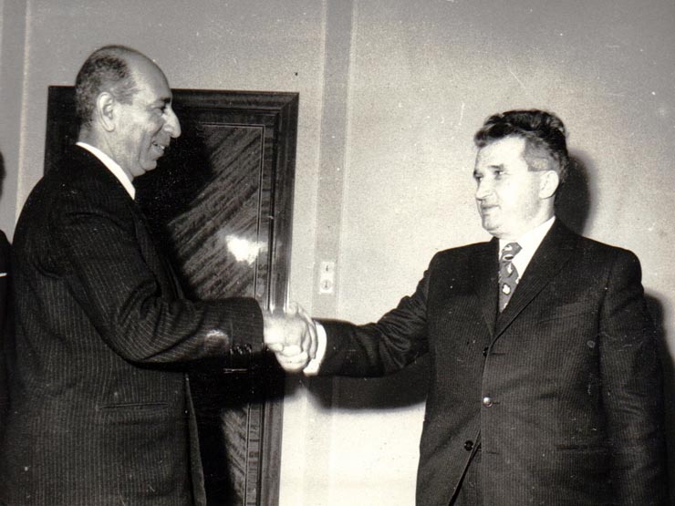 Primirea la C.C. al P.C.R. a lui Hasan Abbas Zaky, guvernator al fondului de dezvoltare arabă (Federaţia Emiratelor Arabe Unite).    (ianuarie 1972).