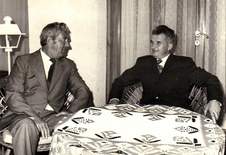Primirea la Nicolae Ceauşescu a preşedintelui Partidului Comunist din Danemarca, Knud Jesprsen. (3 august 1972).