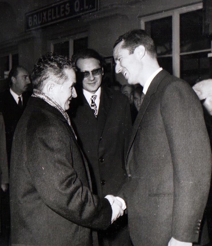 Aspecte din timpul vizitei de prietenie a lui Nicolae Ceauşescu împreună cu Elena Ceauşescu în Belgia.(24-27 octombrie 1972).