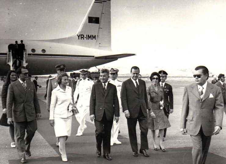 Aspecte din timpul vizitei oficiale de prietenie a preşedintelui Consiliului de Stat al României, Nicolae Ceauşescu şi a Elenei Ceauşescu în Venezuela.     (septembrie 1973).