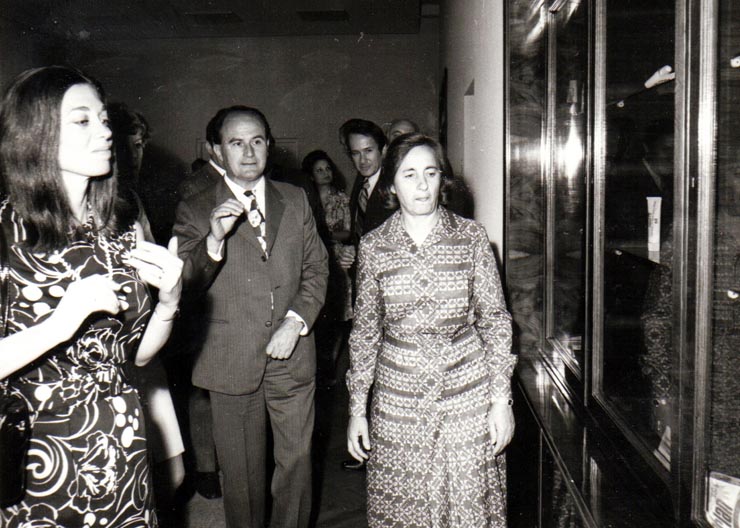 Întâlnirea Elenei Ceauşescu cu preşedintele Institutului american al chimiei, Ernest Gilmont, împreună cu soţia.(5 iulie 1974).
