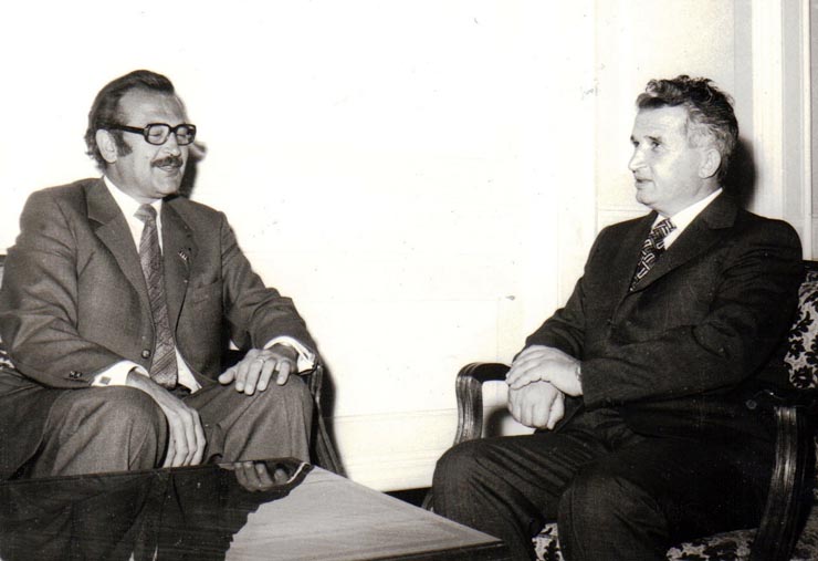 Primirea delegaţiei Partidului Socialist din Belgia.(27 august 1974).
