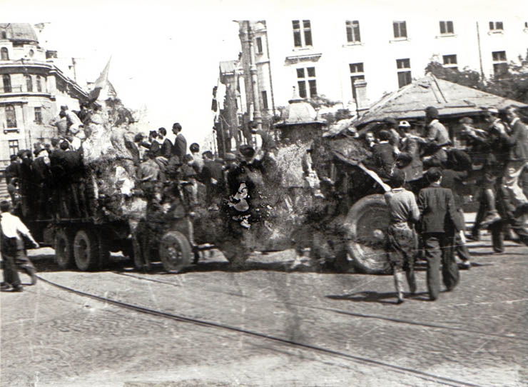 Întâlnirea cu Armata Roşie în Bucureşti (Colentina).