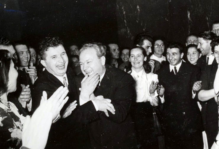 Aspect de la banchetul organizat în onoarea participanţilor la lucrările celui de al VII-lea Congres al P.C.R. Bucureşti, decembrie 1955. (dec. 1955)
